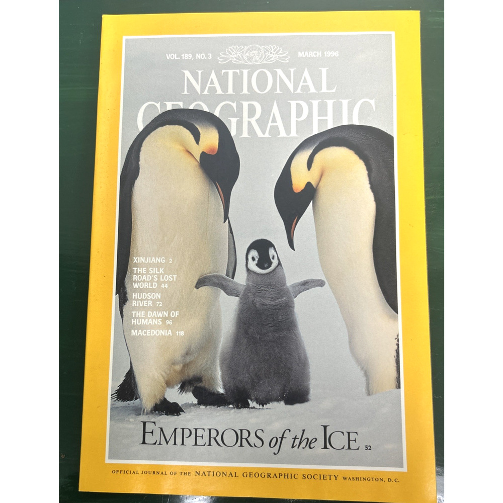 National Geographic Magazine March 1996 Emperors of the Ice Silk Road Hudson